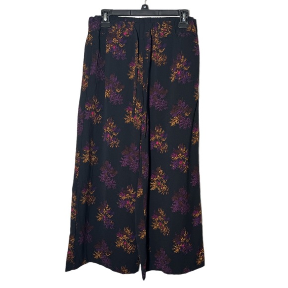 H&M Wide Leg Pants Floral Dress Pants 6 Trouser - Picture 1 of 5